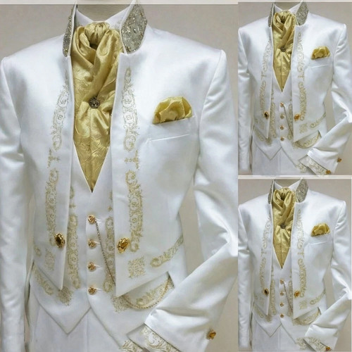 White satin men - men's, suits