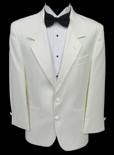 Men ivory tuxedo jacket - tuxedo, two